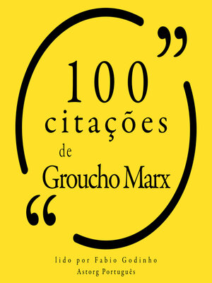 cover image of 100 citações de Groucho Marx